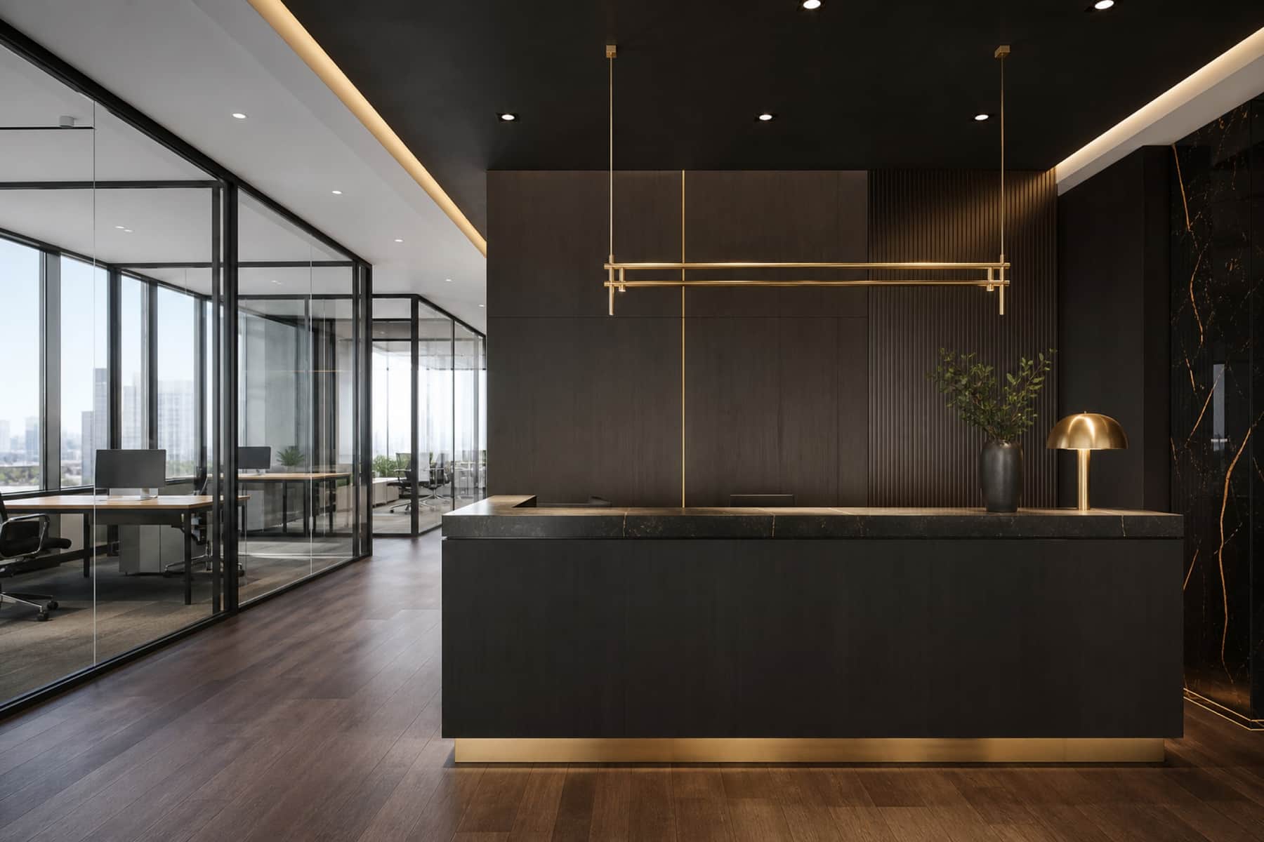 Commercial trading-floor finishes — category context for a representative HYMRO retail fit-out programme in Latakia